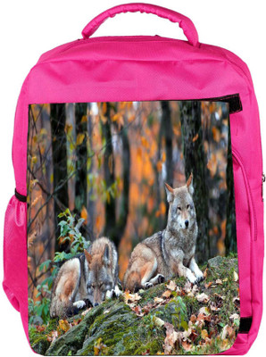 

Snoogg Eco Friendly Canvas Snow Dogs Designer Backpack Rucksack School Travel Unisex Casual Canvas Bag Bookbag Satchel 5 L Backpack(Pink)