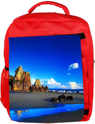 

Snoogg Eco Friendly Canvas Blue Color Water Designer Backpack Rucksack School Travel Unisex Casual Canvas Bag Bookbag Satchel 5 L Backpack(Red)
