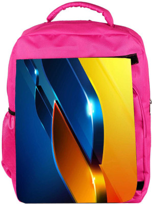 

Snoogg Eco Friendly Canvas Abtract Blocks Design Designer Backpack Rucksack School Travel Unisex Casual Canvas Bag Bookbag Satchel 5 L Backpack(Pink)