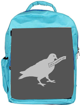 

Snoogg Eco Friendly Canvas Birds Are Watching You 2911 Backpack Rucksack School Travel Unisex Casual Canvas Bag Bookbag Satchel 5 L Backpack(Blue)