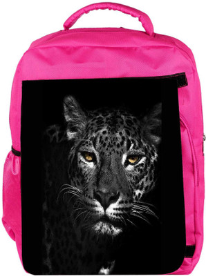 

Snoogg Eco Friendly Canvas Black And White Leopard Backpack Rucksack School Travel Unisex Casual Canvas Bag Bookbag Satchel 5 L Backpack(Pink)