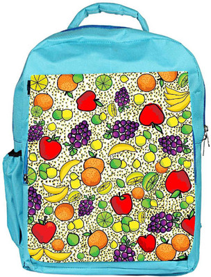 

Snoogg Eco Friendly Canvas Multiple Fruits Designer Backpack Rucksack School Travel Unisex Casual Canvas Bag Bookbag Satchel 5 L Backpack(Blue)