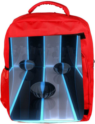 

Snoogg Eco Friendly Canvas Digital Art 3D Balls Bands Designer Backpack Rucksack School Travel Unisex Casual Canvas Bag Bookbag Satchel 5 L Backpack(Red)