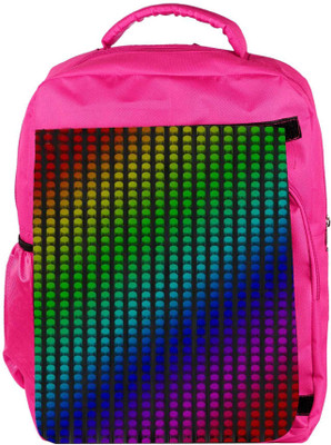 

Snoogg Eco Friendly Canvas Polka Colourful 2416 Backpack Rucksack School Travel Unisex Casual Canvas Bag Bookbag Satchel 5 L Backpack(Pink)