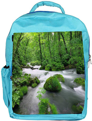 

Snoogg Eco Friendly Canvas White Water Designer Backpack Rucksack School Travel Unisex Casual Canvas Bag Bookbag Satchel 5 L Backpack(Blue)