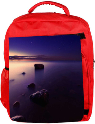 

Snoogg Eco Friendly Canvas Voilet Beach View Designer Backpack Rucksack School Travel Unisex Casual Canvas Bag Bookbag Satchel 5 L Backpack(Red)
