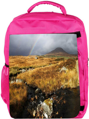 

Snoogg Eco Friendly Canvas Water Flowing Designer Backpack Rucksack School Travel Unisex Casual Canvas Bag Bookbag Satchel 5 L Backpack(Pink)