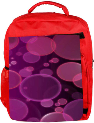 

Snoogg Eco Friendly Canvas Bubbles Design 2382 Backpack Rucksack School Travel Unisex Casual Canvas Bag Bookbag Satchel 5 L Backpack(Red)