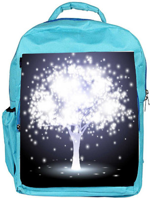 

Snoogg Eco Friendly Canvas Tree Made Of Lights Backpack Rucksack School Travel Unisex Casual Canvas Bag Bookbag Satchel 5 L Backpack(Blue)