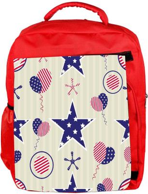 

Snoogg Eco Friendly Canvas Us Star Designer Backpack Rucksack School Travel Unisex Casual Canvas Bag Bookbag Satchel 5 L Backpack(Red)