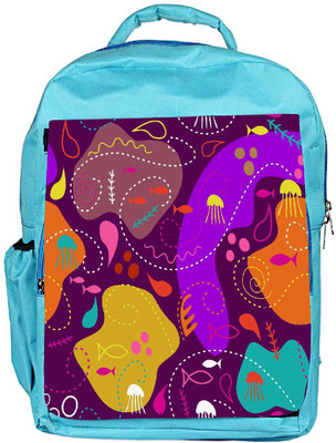 

Snoogg Eco Friendly Canvas Abstract Sea World Designer Backpack Rucksack School Travel Unisex Casual Canvas Bag Bookbag Satchel 5 L Backpack(Blue)