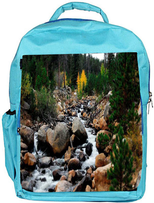 

Snoogg Eco Friendly Canvas Big Stones Designer Backpack Rucksack School Travel Unisex Casual Canvas Bag Bookbag Satchel 5 L Backpack(Blue)