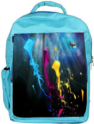 

Snoogg Eco Friendly Canvas Colorful Kites Designer Backpack Rucksack School Travel Unisex Casual Canvas Bag Bookbag Satchel 5 L Backpack(Blue)