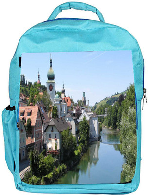 

Snoogg Eco Friendly Canvas River View Scenary Designer Backpack Rucksack School Travel Unisex Casual Canvas Bag Bookbag Satchel 5 L Backpack(Blue)
