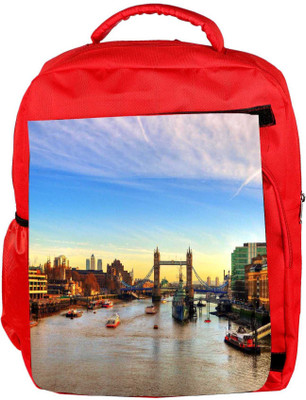 

Snoogg Eco Friendly Canvas Abstract Lake In City Designer Backpack Rucksack School Travel Unisex Casual Canvas Bag Bookbag Satchel 5 L Backpack(Red)