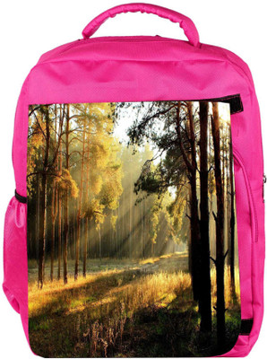 

Snoogg Eco Friendly Canvas Dense Anstract Forest Designer Backpack Rucksack School Travel Unisex Casual Canvas Bag Bookbag Satchel 5 L Backpack(Pink)