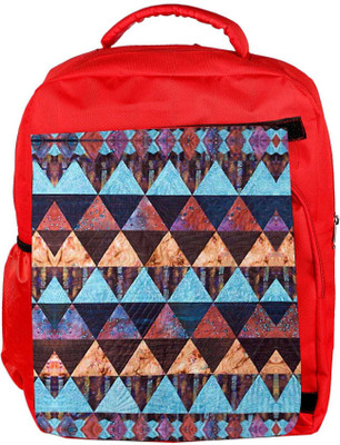 

Snoogg Eco Friendly Canvas Aztec Pattern Maroon Blue Backpack Rucksack School Travel Unisex Casual Canvas Bag Bookbag Satchel 5 L Backpack(Red)