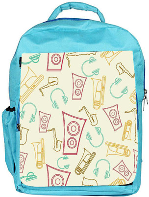 

Snoogg Eco Friendly Canvas Speakers And Jazz Designer Backpack Rucksack School Travel Unisex Casual Canvas Bag Bookbag Satchel 5 L Backpack(Blue)