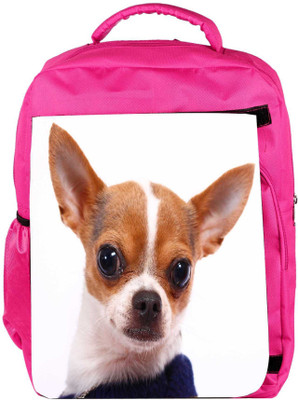 

Snoogg Eco Friendly Canvas Cute Little Chihuahua Wearing A Jumper Backpack Rucksack School Travel Unisex Casual Canvas Bag Bookbag Satchel 5 L Backpack(Pink)