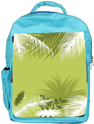 

Snoogg Eco Friendly Canvas Palm Tree With Flower Backpack Rucksack School Travel Unisex Casual Canvas Bag Bookbag Satchel 5 L Backpack(Blue)
