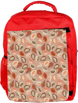 

Snoogg Eco Friendly Canvas Abstract Leaves In Cream Designer Backpack Rucksack School Travel Unisex Casual Canvas Bag Bookbag Satchel 5 L Backpack(Red)