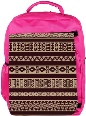 

Snoogg Eco Friendly Canvas Brown Aztec Pattern Backpack Rucksack School Travel Unisex Casual Canvas Bag Bookbag Satchel 5 L Backpack(Pink)