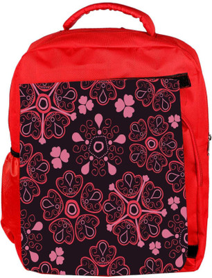 

Snoogg Eco Friendly Canvas Floral Red Designer Backpack Rucksack School Travel Unisex Casual Canvas Bag Bookbag Satchel 5 L Backpack(Red)