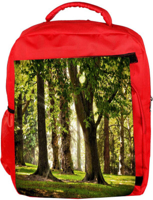 

Snoogg Eco Friendly Canvas Huge Tree Designer Backpack Rucksack School Travel Unisex Casual Canvas Bag Bookbag Satchel 5 L Backpack(Red)