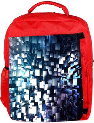 

Snoogg Eco Friendly Canvas Silver Blocks Designer Backpack Rucksack School Travel Unisex Casual Canvas Bag Bookbag Satchel 5 L Backpack(Red)