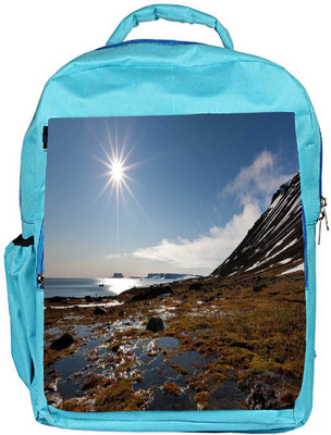 

Snoogg Eco Friendly Canvas Sunrise In The Sea Designer Backpack Rucksack School Travel Unisex Casual Canvas Bag Bookbag Satchel 5 L Backpack(Blue)