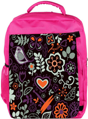 

Snoogg Eco Friendly Canvas Colorful Floral Seamless Pattern In Cartoon Style Seamless Pattern Backpack Rucksack School Travel Unisex Casual Canvas Bag Bookbag Satchel 5 L Backpack(Pink)