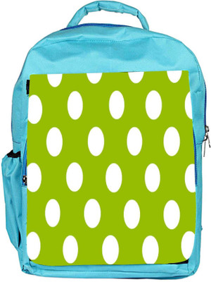 

Snoogg Eco Friendly Canvas Green Polka Dotted Backpack Rucksack School Travel Unisex Casual Canvas Bag Bookbag Satchel 5 L Backpack(Blue)