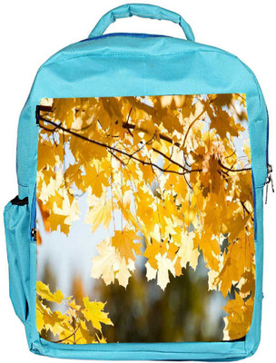 

Snoogg Eco Friendly Canvas Orange Leaves Designer Backpack Rucksack School Travel Unisex Casual Canvas Bag Bookbag Satchel 5 L Backpack(Blue)