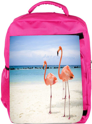 

Snoogg Eco Friendly Canvas Two Animals Designer Backpack Rucksack School Travel Unisex Casual Canvas Bag Bookbag Satchel 5 L Backpack(Pink)