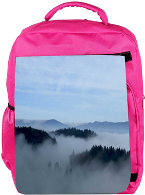 

Snoogg Eco Friendly Canvas Smoky Fog Designer Backpack Rucksack School Travel Unisex Casual Canvas Bag Bookbag Satchel 5 L Backpack(Pink)