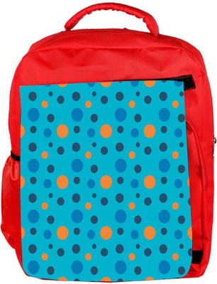 

Snoogg Eco Friendly Canvas Colorful Spots Blue Pattern Designer Backpack Rucksack School Travel Unisex Casual Canvas Bag Bookbag Satchel 5 L Backpack(Red)