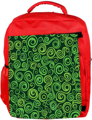 

Snoogg Eco Friendly Canvas Wave Pattern Seamlessly Tiling Seamless Wave Backgroundocean Texture Backpack Rucksack School Travel Unisex Casual Canvas Bag Bookbag Satchel 5 L Backpack(Red)