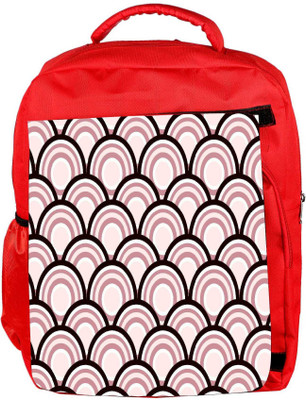 

Snoogg Eco Friendly Canvas Abstract Black Pattern Design Designer Backpack Rucksack School Travel Unisex Casual Canvas Bag Bookbag Satchel 5 L Backpack(Red)
