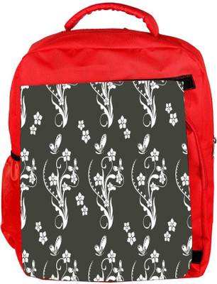 

Snoogg Eco Friendly Canvas White Floral Pattern Designer Backpack Rucksack School Travel Unisex Casual Canvas Bag Bookbag Satchel 5 L Backpack(Red)
