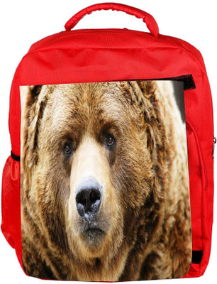 

Snoogg Eco Friendly Canvas Angry Bear Designer Backpack Rucksack School Travel Unisex Casual Canvas Bag Bookbag Satchel 5 L Backpack(Red)