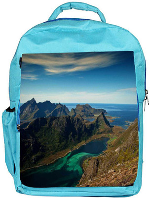 

Snoogg Eco Friendly Canvas River Side Mountain Designer Backpack Rucksack School Travel Unisex Casual Canvas Bag Bookbag Satchel 5 L Backpack(Blue)