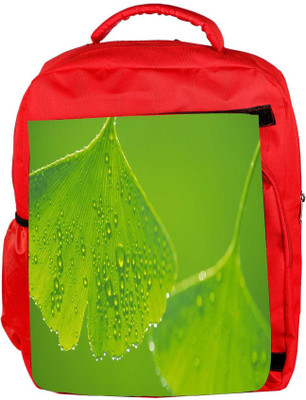 

Snoogg Eco Friendly Canvas Green Leaves Designer Backpack Rucksack School Travel Unisex Casual Canvas Bag Bookbag Satchel 5 L Backpack(Red)