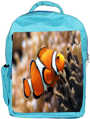 

Snoogg Eco Friendly Canvas Leno Fish Designer Backpack Rucksack School Travel Unisex Casual Canvas Bag Bookbag Satchel 5 L Backpack(Blue)