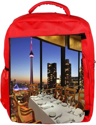 

Snoogg Eco Friendly Canvas Dinning Table Designer Backpack Rucksack School Travel Unisex Casual Canvas Bag Bookbag Satchel 5 L Backpack(Red)