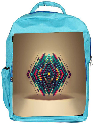 

Snoogg Eco Friendly Canvas Diamond Shape Abstract Designer Backpack Rucksack School Travel Unisex Casual Canvas Bag Bookbag Satchel 5 L Backpack(Blue)