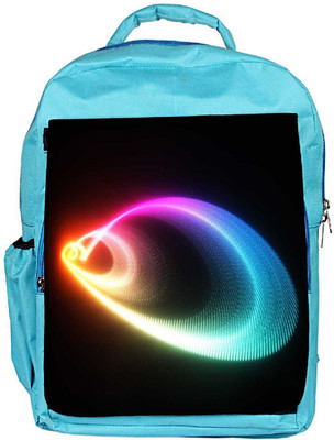 

Snoogg Eco Friendly Canvas Multicolor Spins Design Designer Backpack Rucksack School Travel Unisex Casual Canvas Bag Bookbag Satchel 5 L Backpack(Blue)