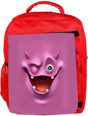 

Snoogg Eco Friendly Canvas Purple Devil Ghost 2685 Backpack Rucksack School Travel Unisex Casual Canvas Bag Bookbag Satchel 5 L Backpack(Red)