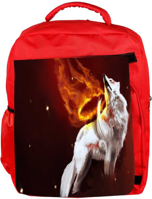 

Snoogg Eco Friendly Canvas White Wolf Designer Backpack Rucksack School Travel Unisex Casual Canvas Bag Bookbag Satchel 5 L Backpack(Red)