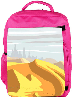 

Snoogg Eco Friendly Canvas Sahara Desert Digital 2483 Backpack Rucksack School Travel Unisex Casual Canvas Bag Bookbag Satchel 5 L Backpack(Pink)