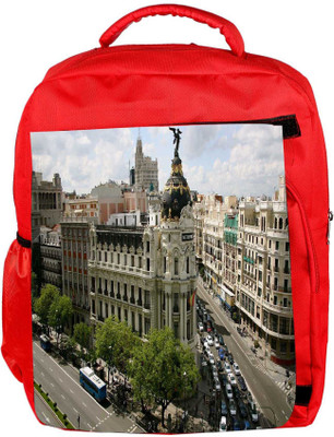 

Snoogg Eco Friendly Canvas City Traffic Designer Backpack Rucksack School Travel Unisex Casual Canvas Bag Bookbag Satchel 5 L Backpack(Red)